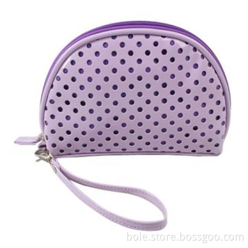 Laser Engrave Pattern PU Cosmetic Bag with Wrist Handle, Sized 17 x 3 x 12cm